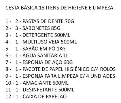 Imagem de Cesta Básica Higiene E Limpeza Doação Social Envio Imediato