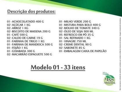 Imagem de Cesta Básica Ideal Para Doação Com 33 Itens