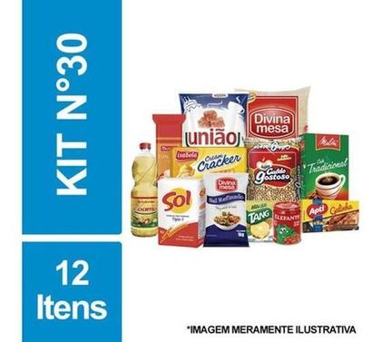 Imagem de Cesta Básica Para Funcionários Doação Alimentos Com 12 Itens