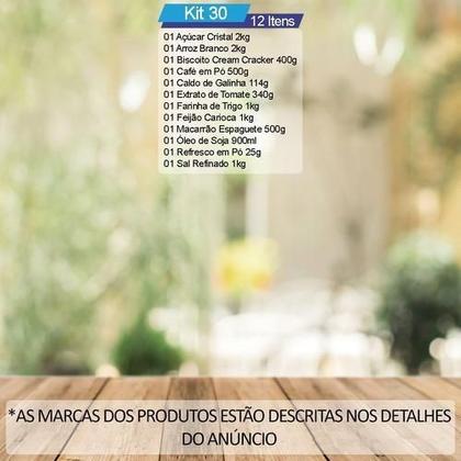 Imagem de Cesta Básica Para Funcionários Doação Alimentos Com 12 Itens