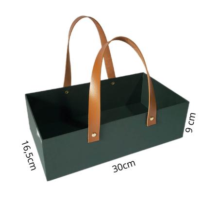 Imagem de CESTA CARTONADA CAIXA DE PRESENTE RÍGIDA COM ALÇA 30x16,5x9CM