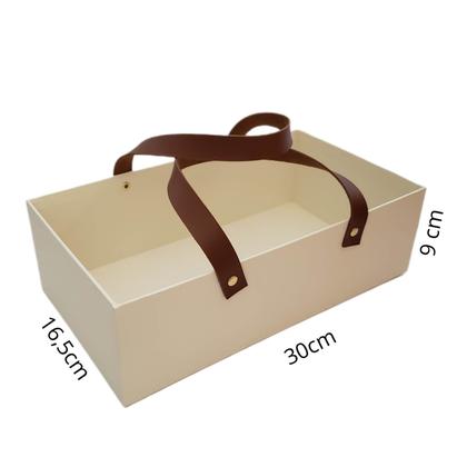 Imagem de CESTA CARTONADA CAIXA DE PRESENTE RÍGIDA COM ALÇA 30x16,5x9CM