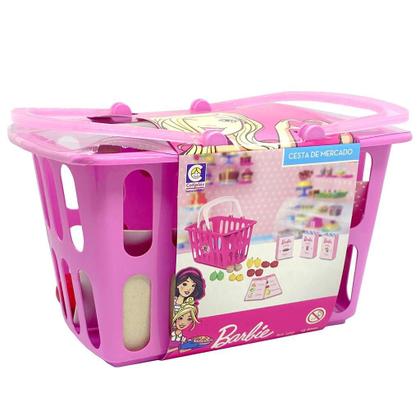 Imagem de Cesta Cestinha Infantil Da Barbie C/ Acessórios - Cotiplás