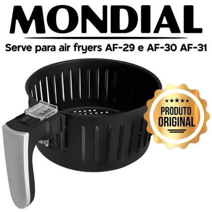 Imagem de Cesta Completa Redonda Antiaderente com Cabo para Airfryer AF-29 AF-30 AF-31