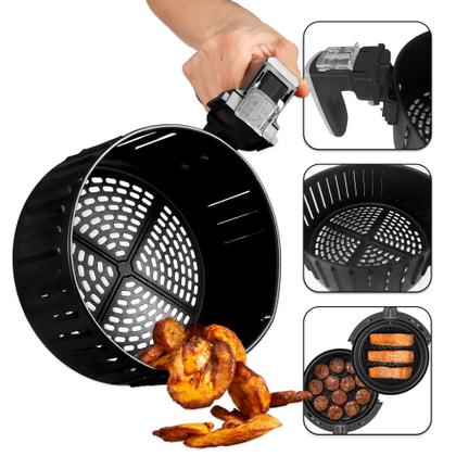 Imagem de Cesta Completa Redonda Antiaderente com Cabo para Airfryer AF-33 AF-34