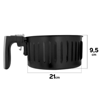 Imagem de Cesta Completa Redonda Antiaderente com Cabo para Airfryer AF-33 AF-34