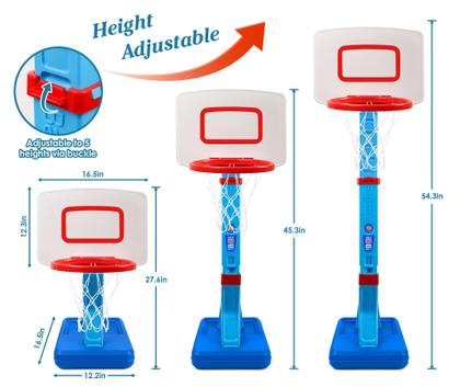 Imagem de Cesta de Basquete Ajustável SUPER JOY para Crianças
