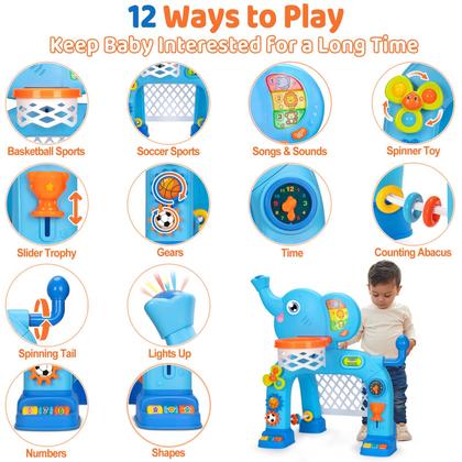 Imagem de Cesta de Basquete e Gol de Futebol KIZZYEA - Brinquedo Musical para Crianças de 1 a 3 Anos