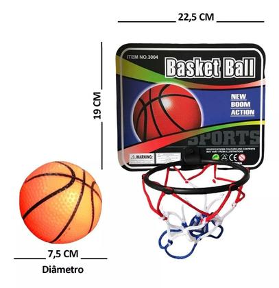 Imagem de Cesta De Basquete Infantil Brinquedo Mini Tabela Com Bola