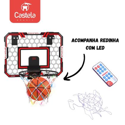 Imagem de Cesta de Basquete Infantil Luz e Som - Castela