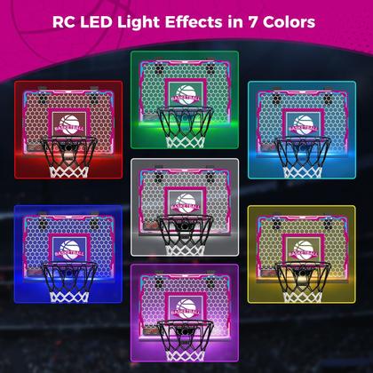 Imagem de Cesta de basquete VATOS para meninas em ambientes fechados com 7 luzes coloridas