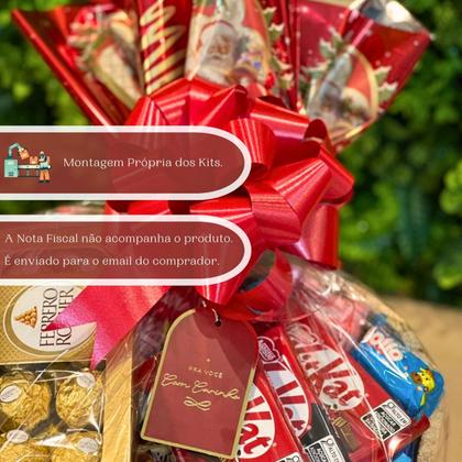 Imagem de Cesta De Chocolate Formato Coração Com Lindo Laço Presente