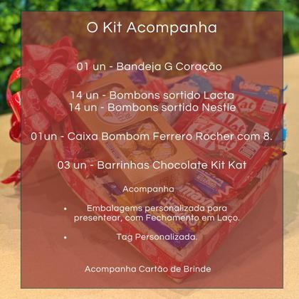 Imagem de Cesta De Chocolate Formato Coração Com Lindo Laço Presente