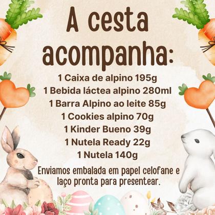 Imagem de Cesta De Chocolate Presente De Páscoa Show Nutella Alpino