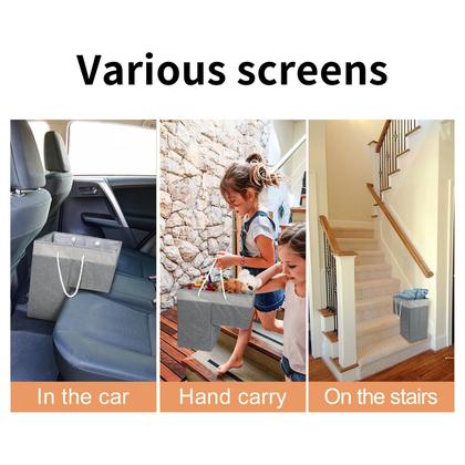 Imagem de Cesta de escada slcinwzdt para escadas com alça, armazenamento em 16 degraus