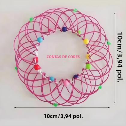 Imagem de Cesta De Flores Em Aço Macio Para Crianças, Fidget Spinner Com 36 Variações, Brinquedo Flexível Para