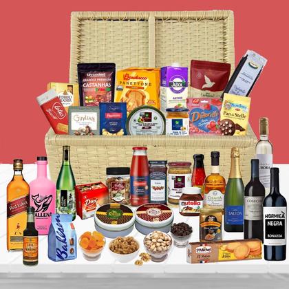 Imagem de Cesta De Natal Premium Barcelona Com 39 Itens - 2024