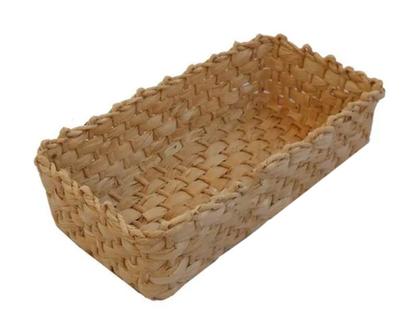 Imagem de Cesta de Palha de Milho Vime Caixa Organizadora 22x12x08