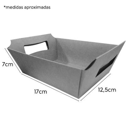 Imagem de Cesta de Papel M 12,5X17X7cm - Branco - 10 Unidades - ASSK -