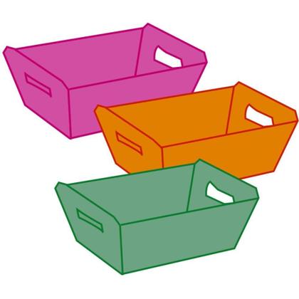 Imagem de Cesta de Papel Sortida TAM MG 27X18,5X9,5CM Pacote com 10