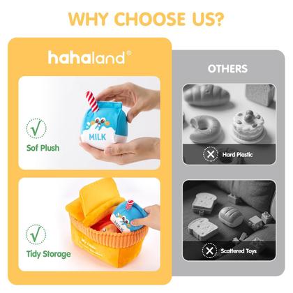 Imagem de Cesta de piquenique Sensory Toy Hahaland de 6 a 12 meses com rugas, chocalhos, mordedor e espelho