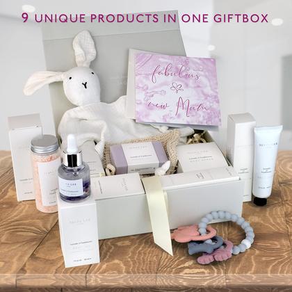 Imagem de Cesta de Presentes Jasmyn & Greene para Mamães - 9 Itens de Luxo para Chá de Bebê