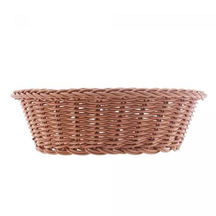 Imagem de Cesta de Rattan de Plástico Redonda 21x7cm Lyor