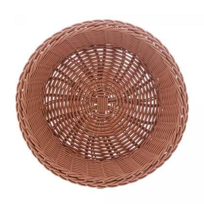 Imagem de Cesta de Rattan de Plástico Redonda 21x7cm Lyor