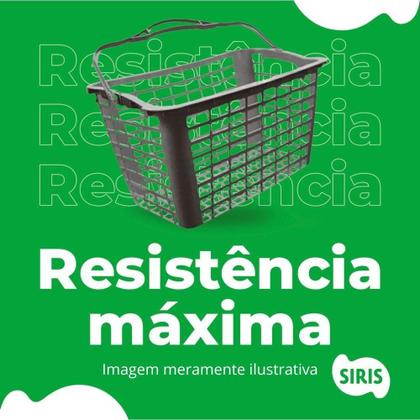 Imagem de Cesta De Supermercado 12 Litros Multiuso Reforçada Verde Alça Preto Siris