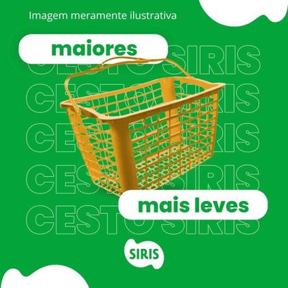 Imagem de Cesta De Supermercado 12 Litros Multiuso Reforçada Verde Alça Preto Siris