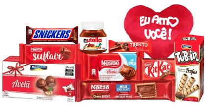 Imagem de Cesta Dia Dos Namorados, Chocolate + Coração Pelúcia Presente