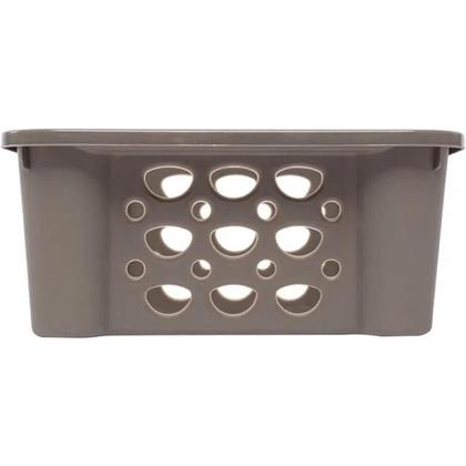 Imagem de Cesta Empilhável Plástico 746Ml Leve 4 Pague 3 Marrom