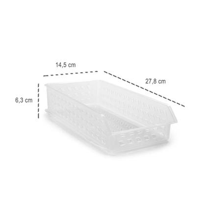 Imagem de Cesta Empilhavel Retangular Plastico Organizadora 1un