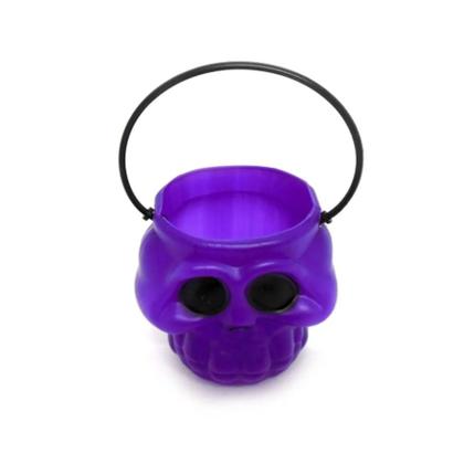 Imagem de Cesta Esqueleto Grande Decoração Halloween - Brasilflex - ROXO