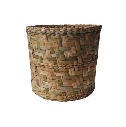 Imagem de Cesta Organizadora Cachipot De Palha Taboa Redondo 27X27X25