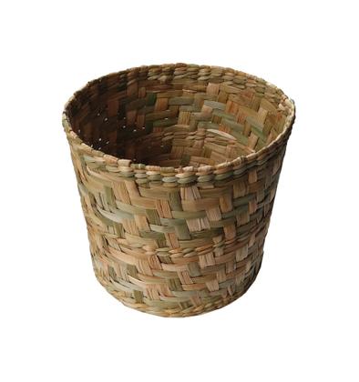 Imagem de Cesta Organizadora Cachipot De Palha Taboa Redondo 27X27X25