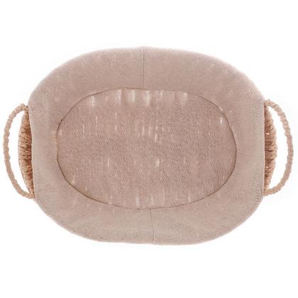 Imagem de Cesta oval de papel trançado com forro de tecido Wolff 30,5x21x12