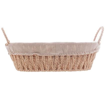 Imagem de Cesta oval de papel trançado com forro de tecido Wolff 30,5x21x12