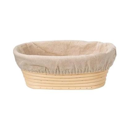 Imagem de Cesta Oval de Rattan para Fermentação de Pão - Impermeável e Natural