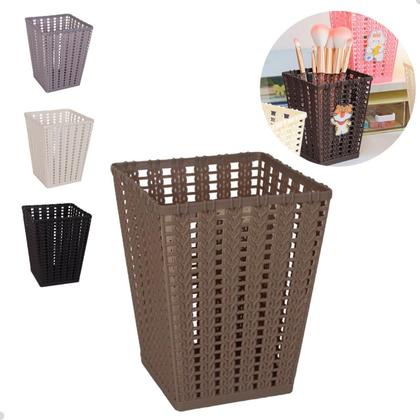 Imagem de Cesta Plástica Telada Versátil Organizadora Para Armazenar Objetos Lápis Maquiagem1Un
