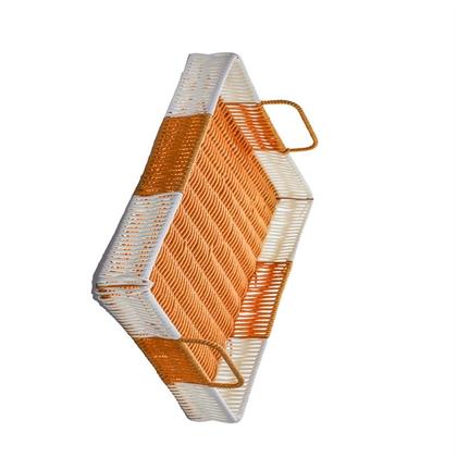 Imagem de Cesta Retangular Bandeja De Servir Rattan 38X28X4,5CM Frigopro