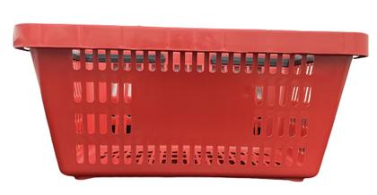 Imagem de Cesta Supermercado Hortifruti Reforçada 13L 10Un Vermelhas