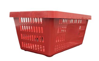 Imagem de Cesta Supermercado Hortifruti Reforçada 13L 10Un Vermelhas