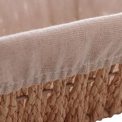 Imagem de Cesta Wolff C/alca Retangular C/forro Em Tecido 31x19x12cm