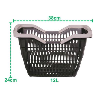 Imagem de Cestinha Cesta Plástica Supermercado Alça 12 Litros Multiuso Empilhável Com Alça