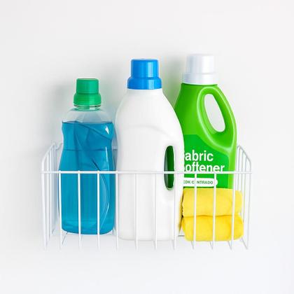 Imagem de Cesto Aramado Multiuso De Fixar Parede 25x11 Retangular Organizador Metálico N2