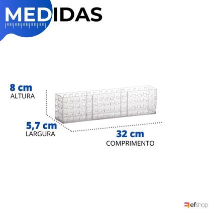 Imagem de Cesto Caixa Organizadora Acrilico Empilhavel Armário Organização de Casa Lavanderia