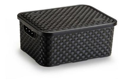 Imagem de Cesto Caixa Organizadora Rattan Pp Com Tampa