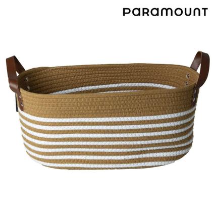 Imagem de Cesto De Algodão Com Alça Cor Mocca 41X25 Paramount