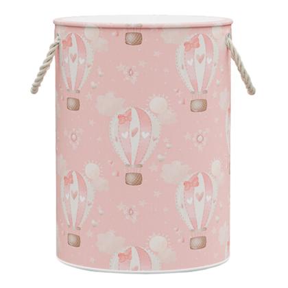 Imagem de Cesto de Brinquedo Dobrável Monta Desmonta Estampado 60 Litros com Alça